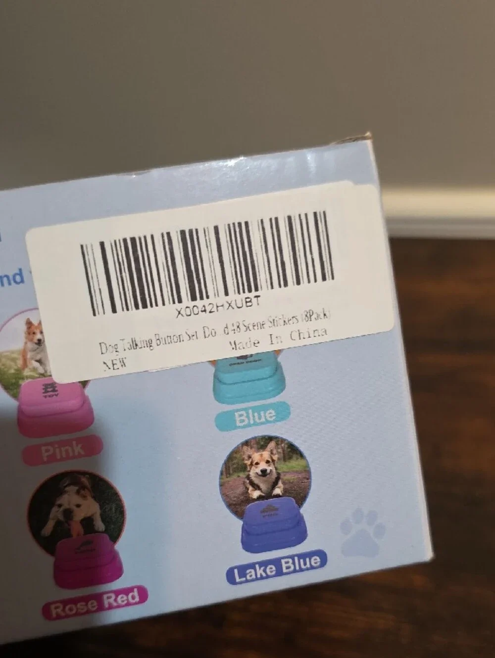 Set of 8 - Multicolor Dog Communication Buttons